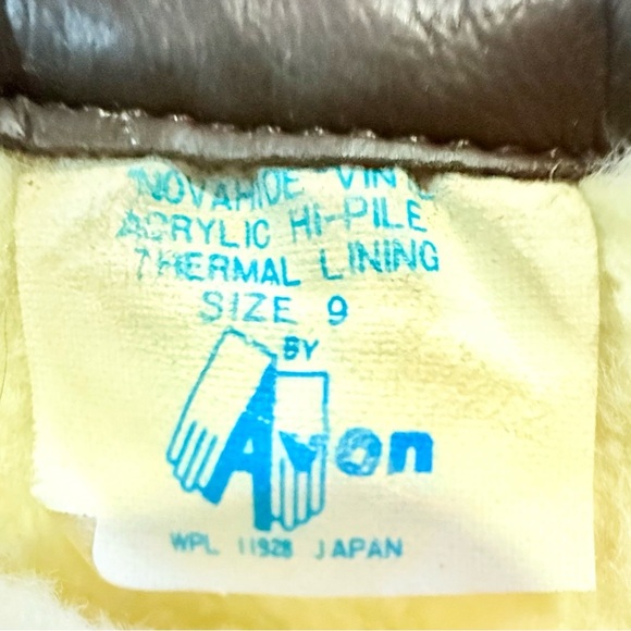 Avon Women’s Vintage Dark Brown Winter Gloves w/Stitching Design Thermal Lining - Picture 9 of 10